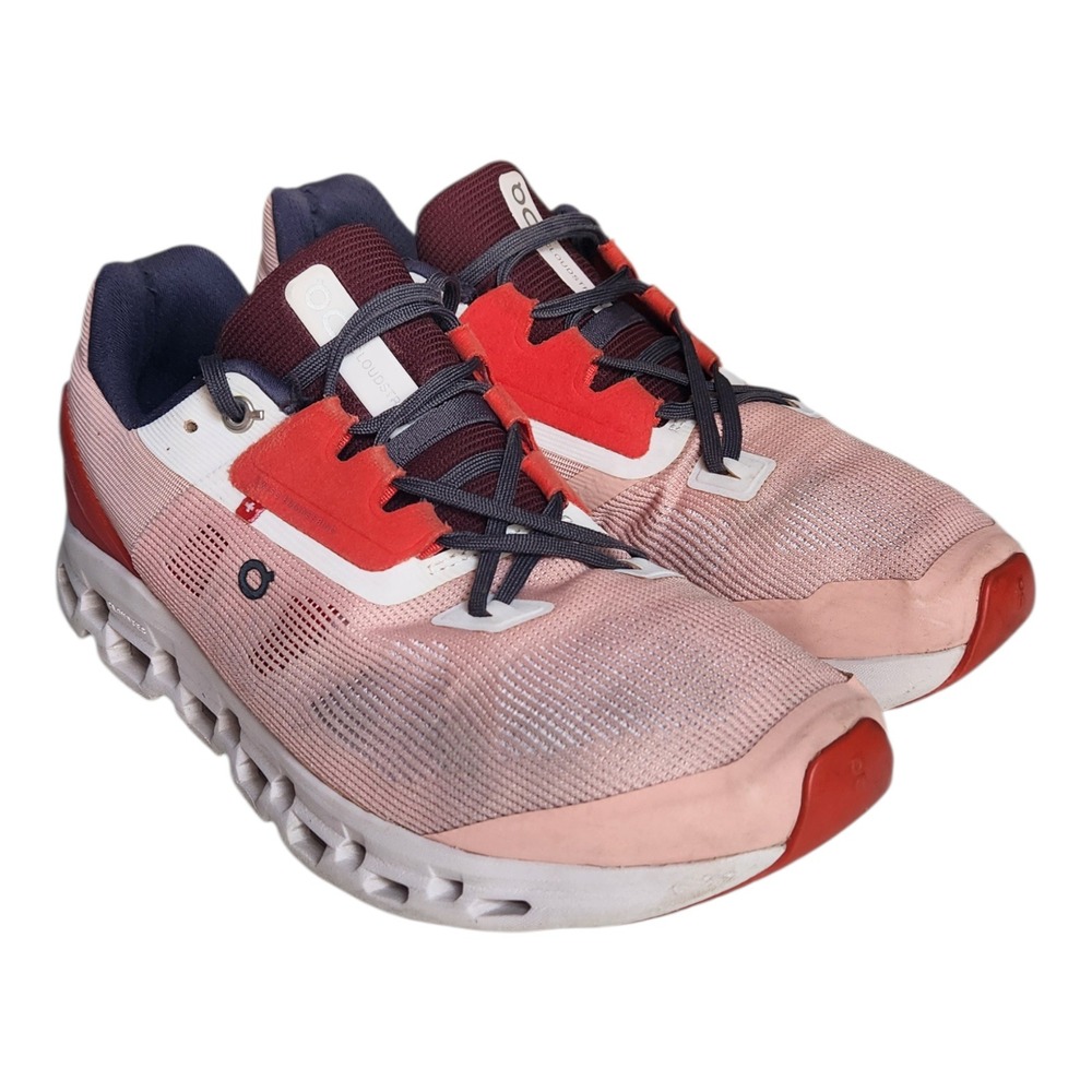 On Cloudstratus Womens Running Shoes Pink Red 39.99208 Size‎ 9.5